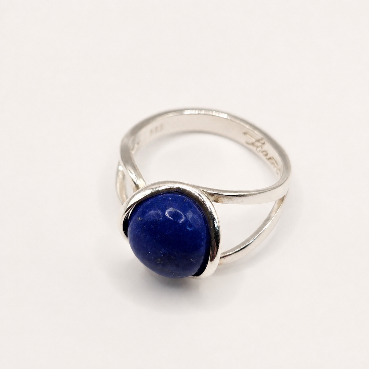 Damen Ring Lapislazuli rund silber verstellbar Detail by DAVUTA