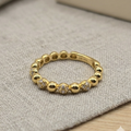 Damen Ring Silber vergoldet Zirkonia Kugeln by DAVUTA