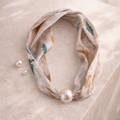 Schal Tuch mit Perle elles Blumenmuster by DAVUTA