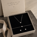 Damen Schmuckset Miniherz Silber Zirkonia Almanor by DAVUTA