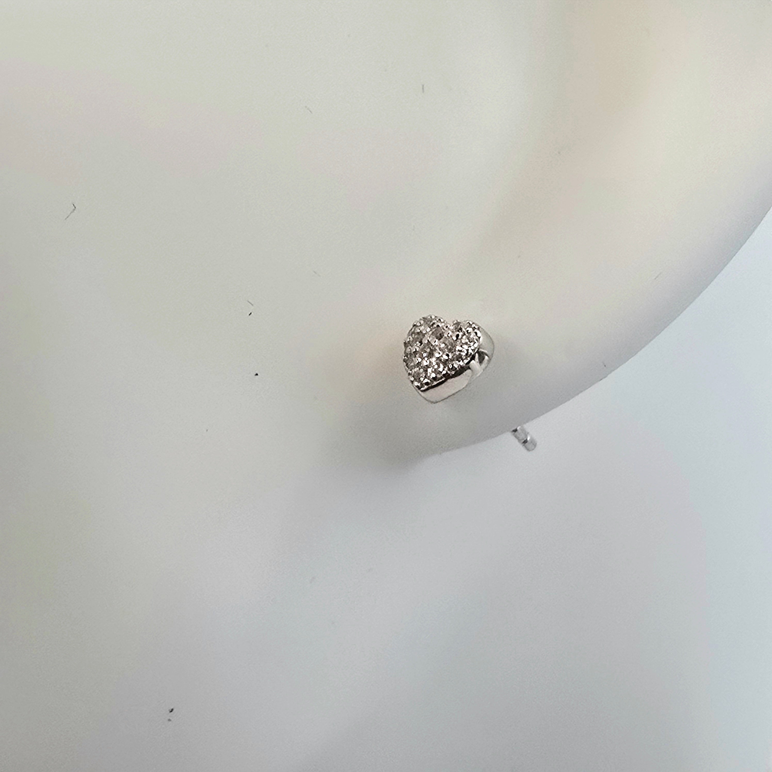 Damen Schmuckset Miniherz Silber Zirkonia Almanor Ohrring an Büste by DAVUTA