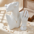 Damen Schmuckset mit Süßwasserperle Silver vergoldet by DAVUTA