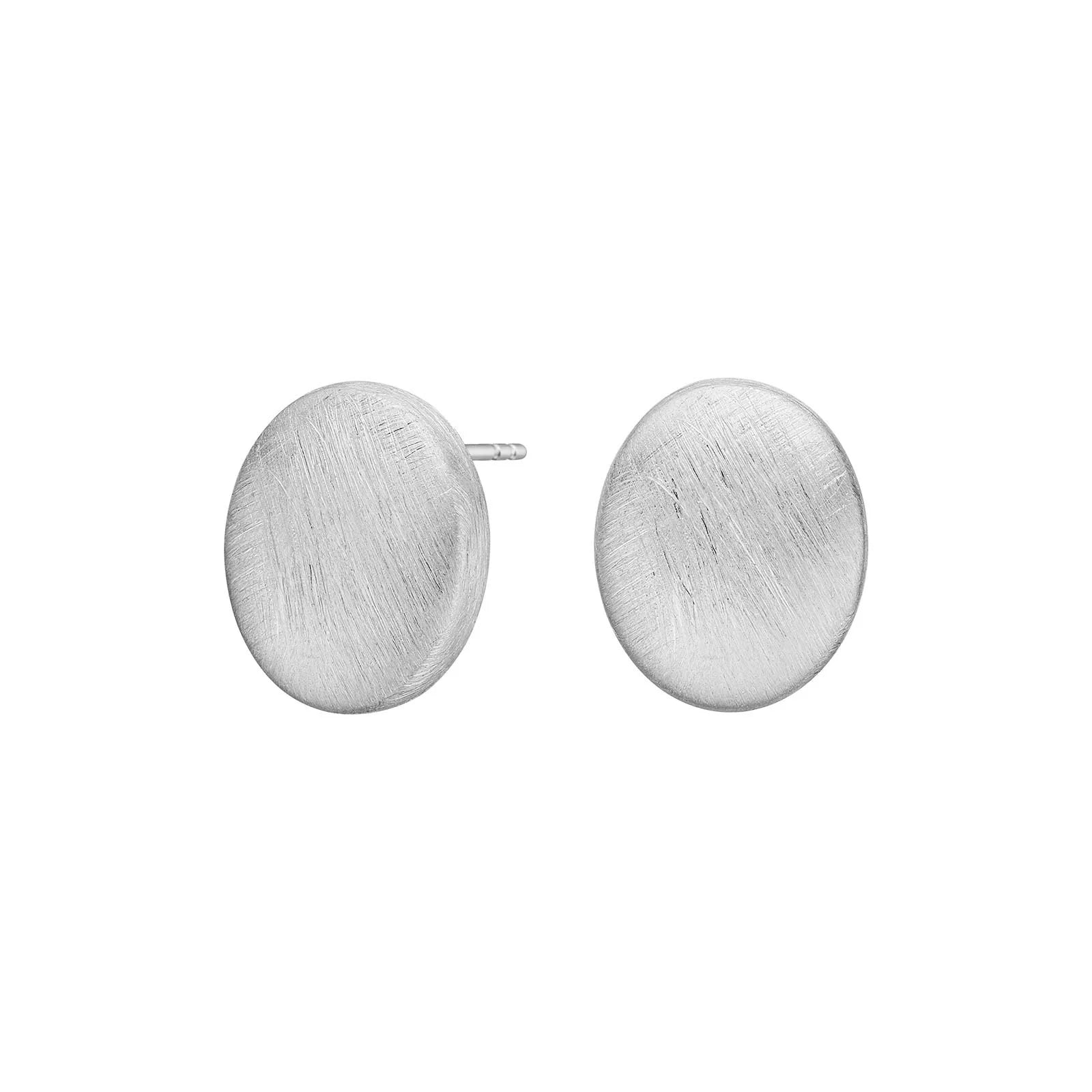 Damen System Ohrstecker Heinzendorff Oval silber matt clean