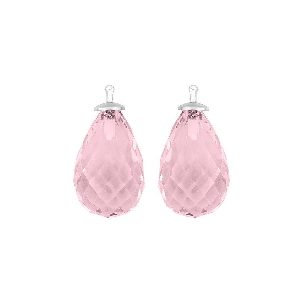 Damen Systemanhänger Ohrring Heinzendorff facettiert Rosa silber clean