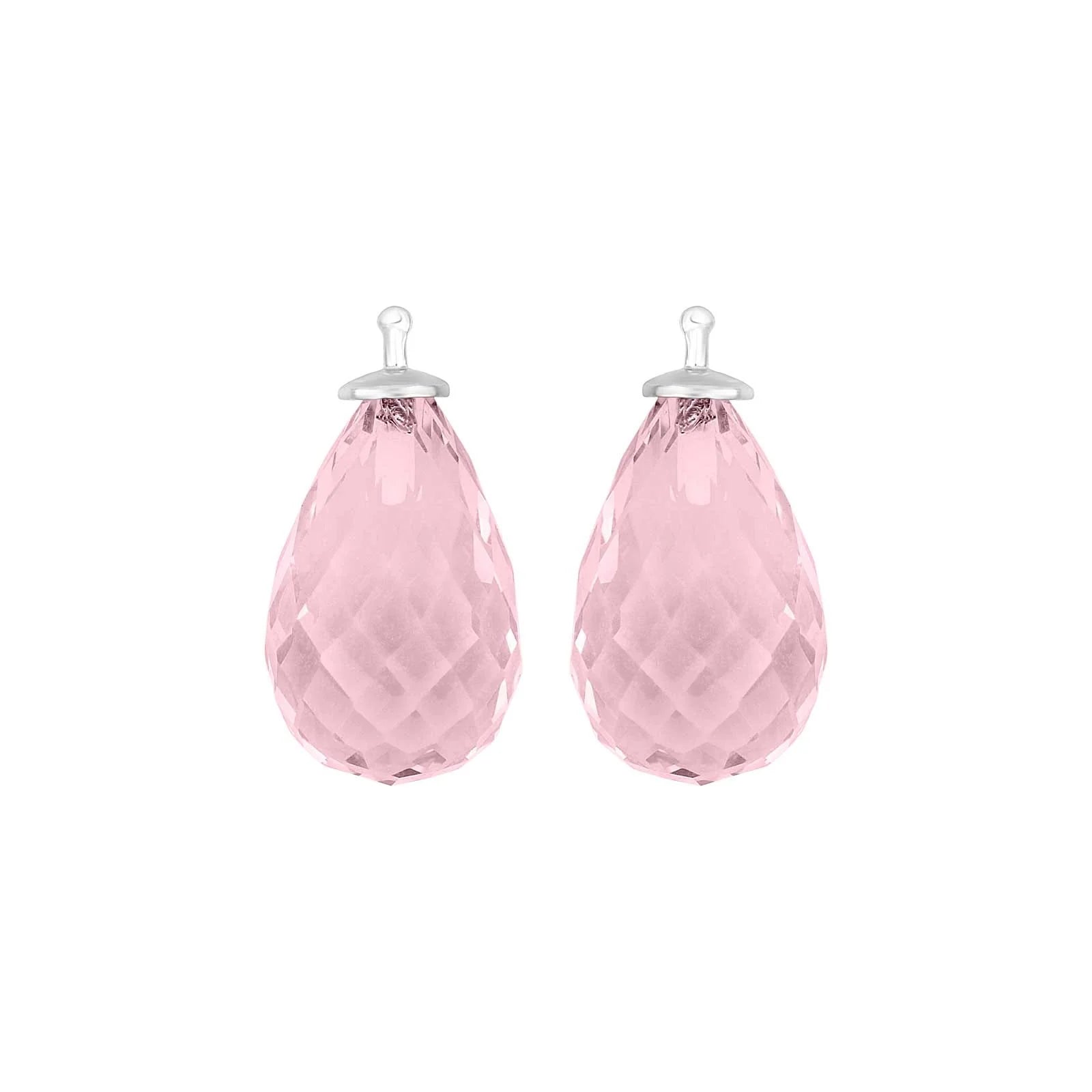 Damen Systemanhänger Ohrring Heinzendorff facettiert Rosa silber clean