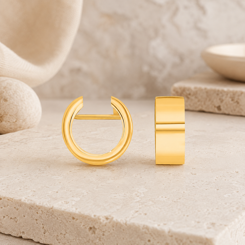 Damen Systemohrring Creole Heinzendorff gold by DAVUTA