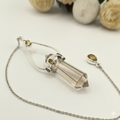 Designer Pendel Vogelschliff Silber Bergkristall Citrin