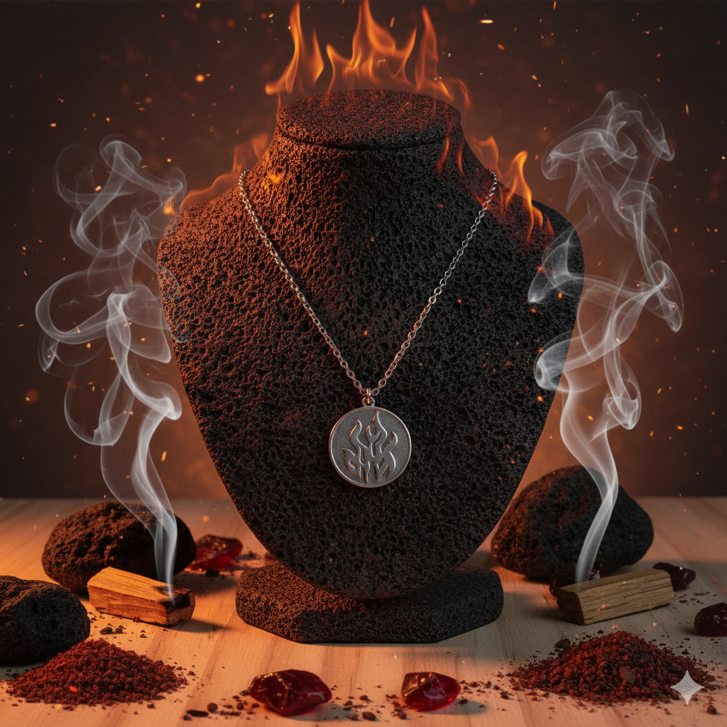 Kette mit Anhänger Element Feuer