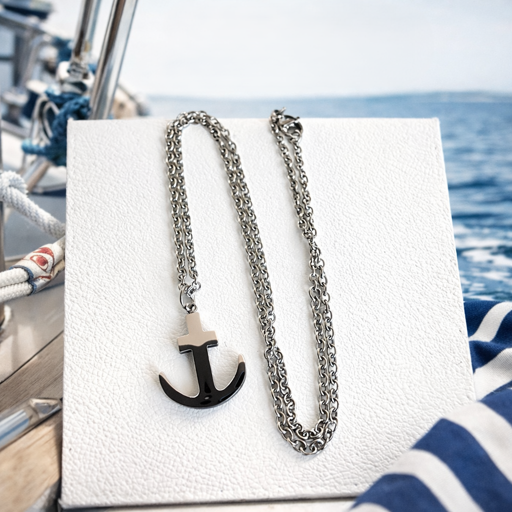 Herren Kette mit Anker aus Edelstahl by DAVUTA