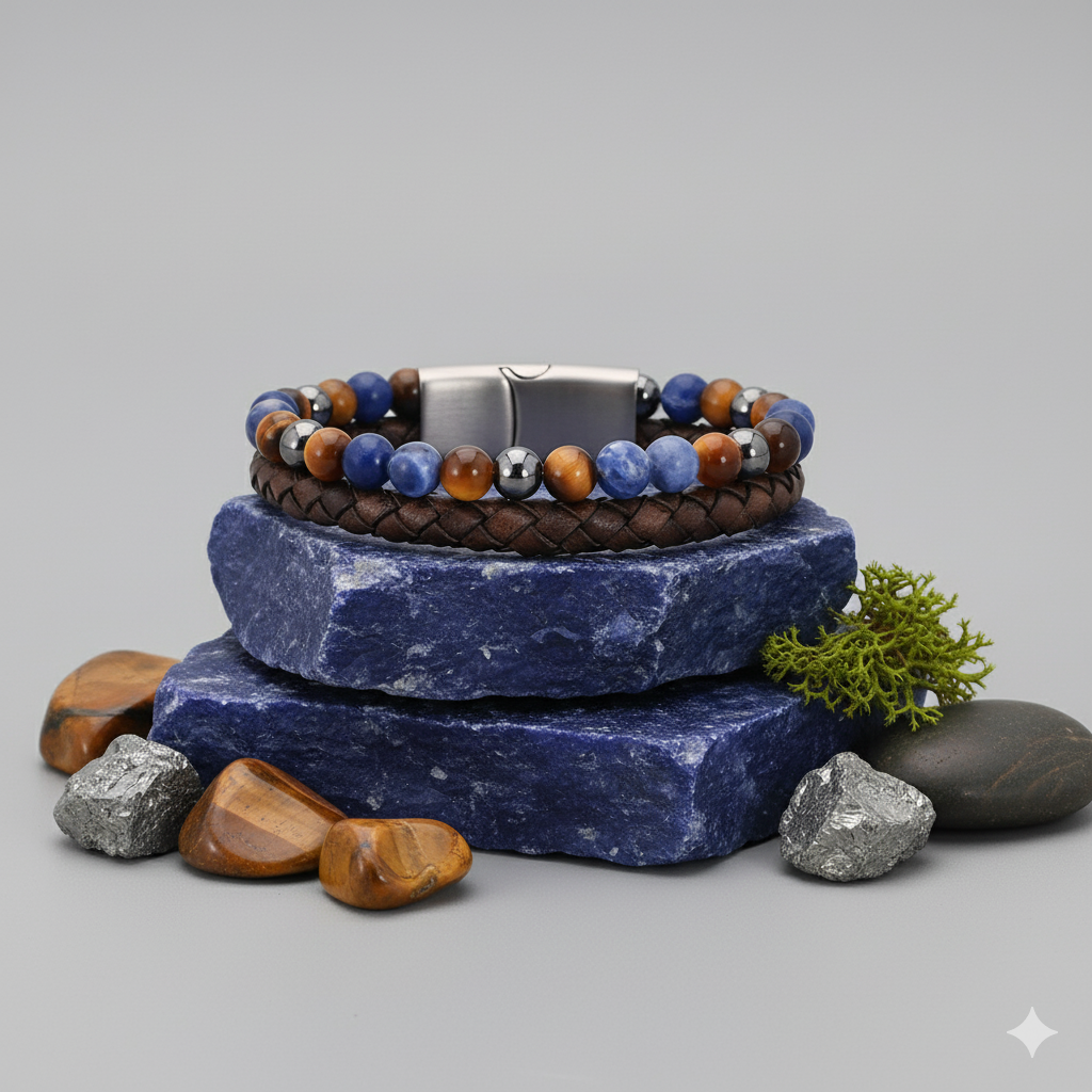 Armband Herren Blue Beads DAVUTA Spirit Jewellery