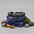 Armband Herren Blue Beads Tigerauge DAVUTA Spirit Jewellery