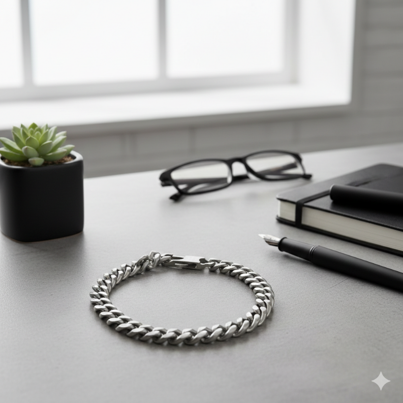 Herren Armband Edelstahl matt von Sonofoa by DAVUTA