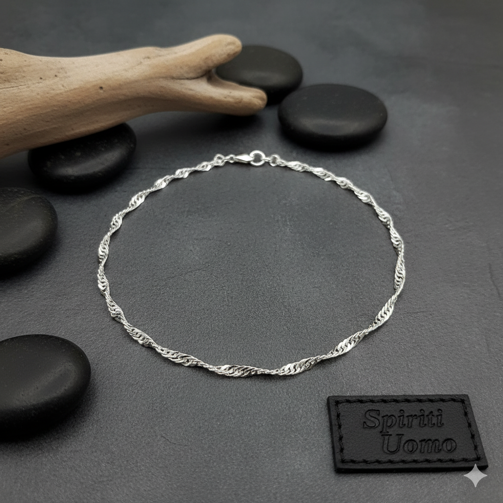 Silberkette Singapur lang Silber weiß DAVUTA Spirit Jewellery