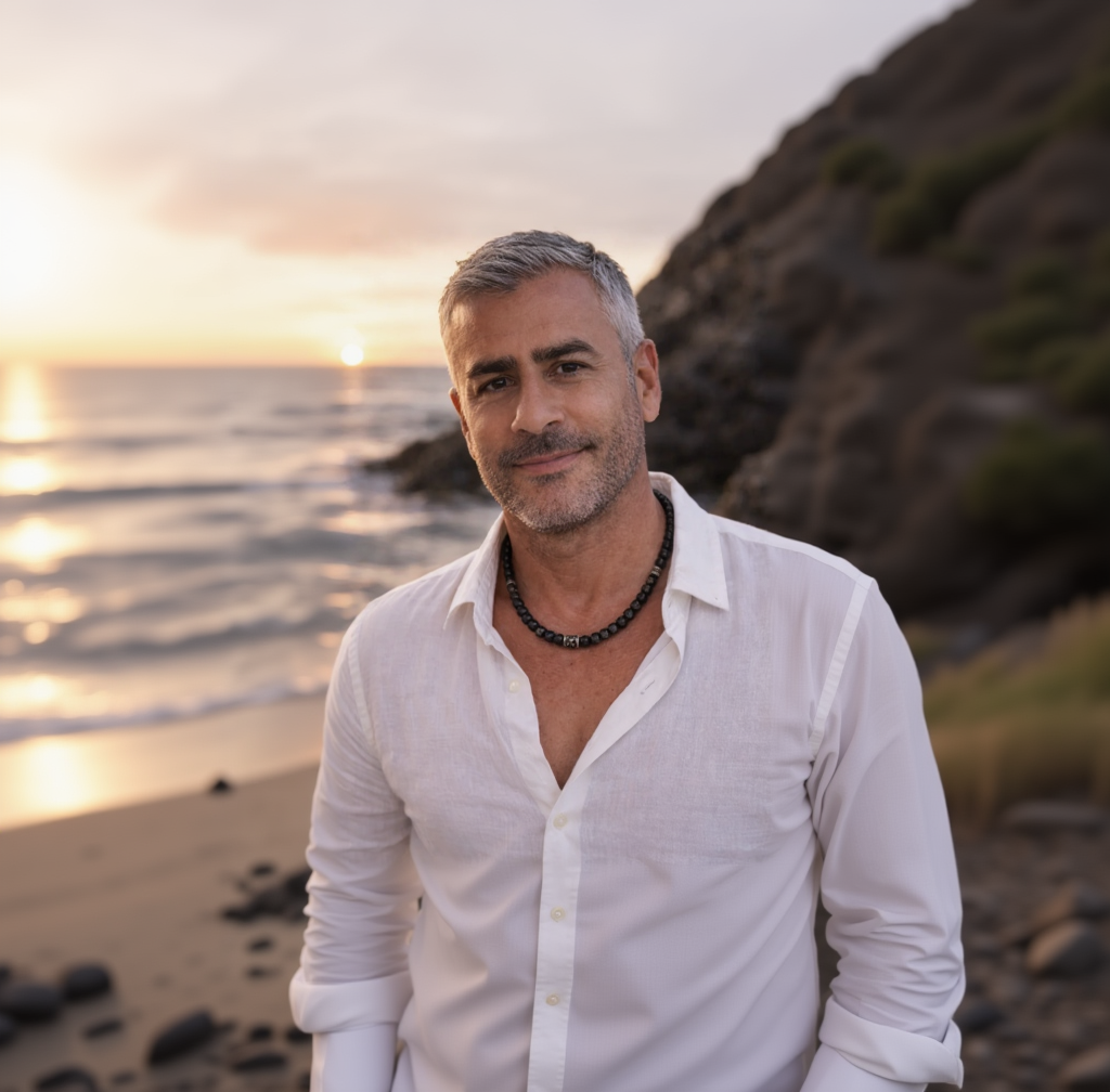 Herren Kette Lava Kugeln Edelstahl Modell by DAVUTA