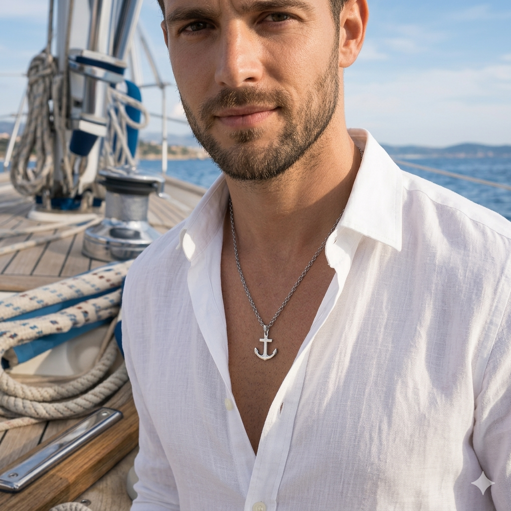 Herren Halskette / Ancora della Forza / Edelstahl / Anker