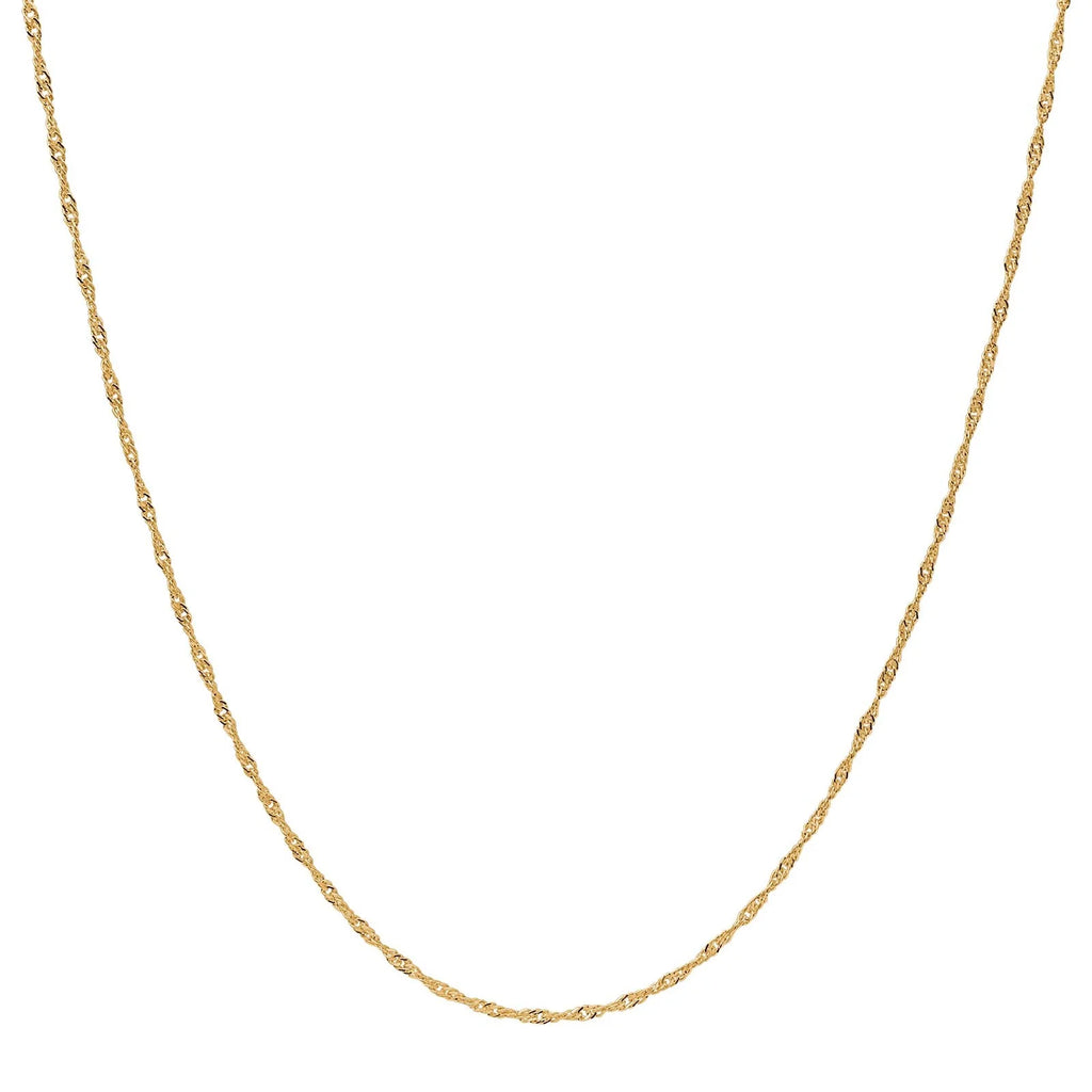 Damen Kette / Onda Dorata / 9 Karat (375) Gold / elegant + filigran
