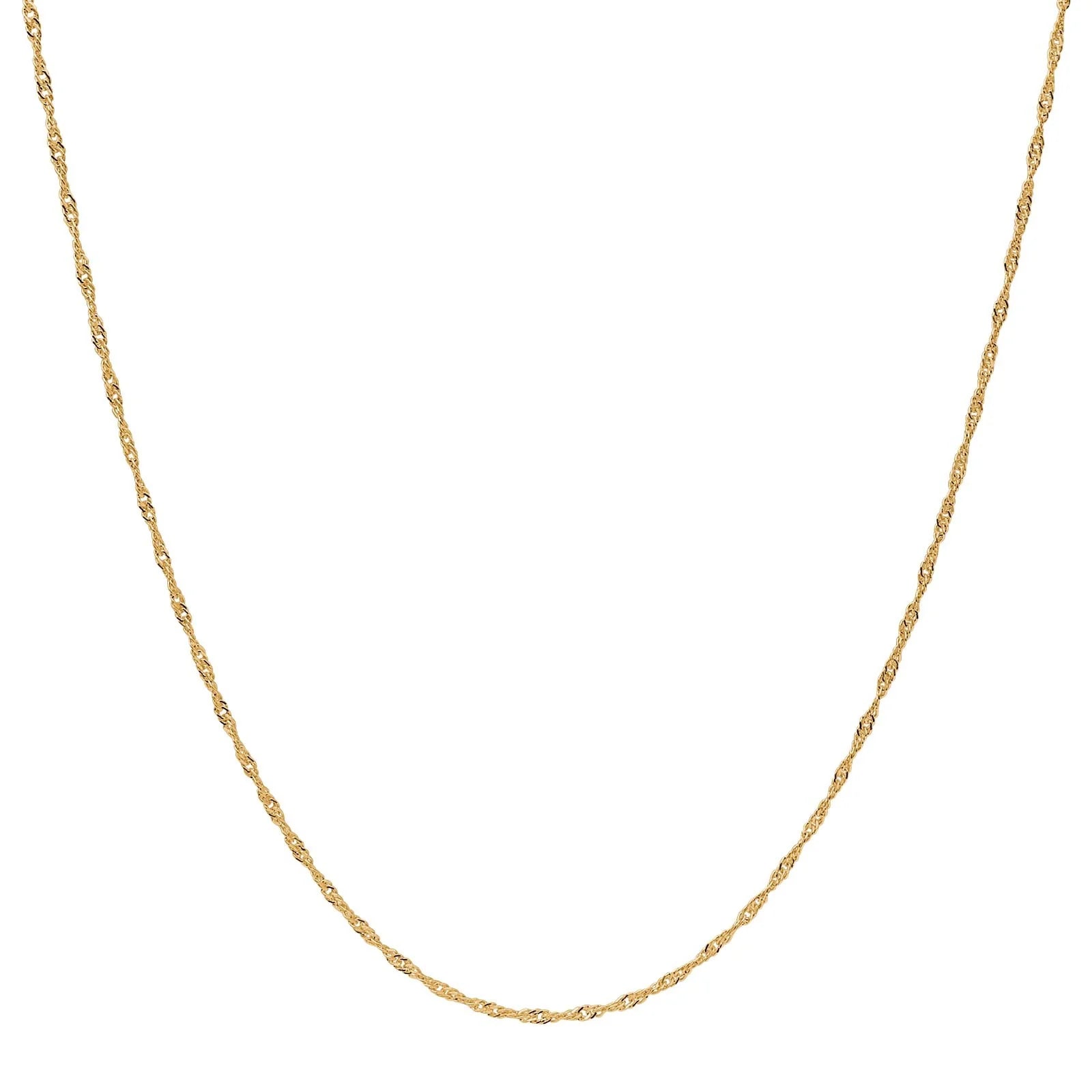 Damen Kette / Onda Dorata / 9 Karat (375) Gold / elegant + filigran