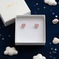 Kinder Ohrstecker Herzen rosa silber DAVUTA