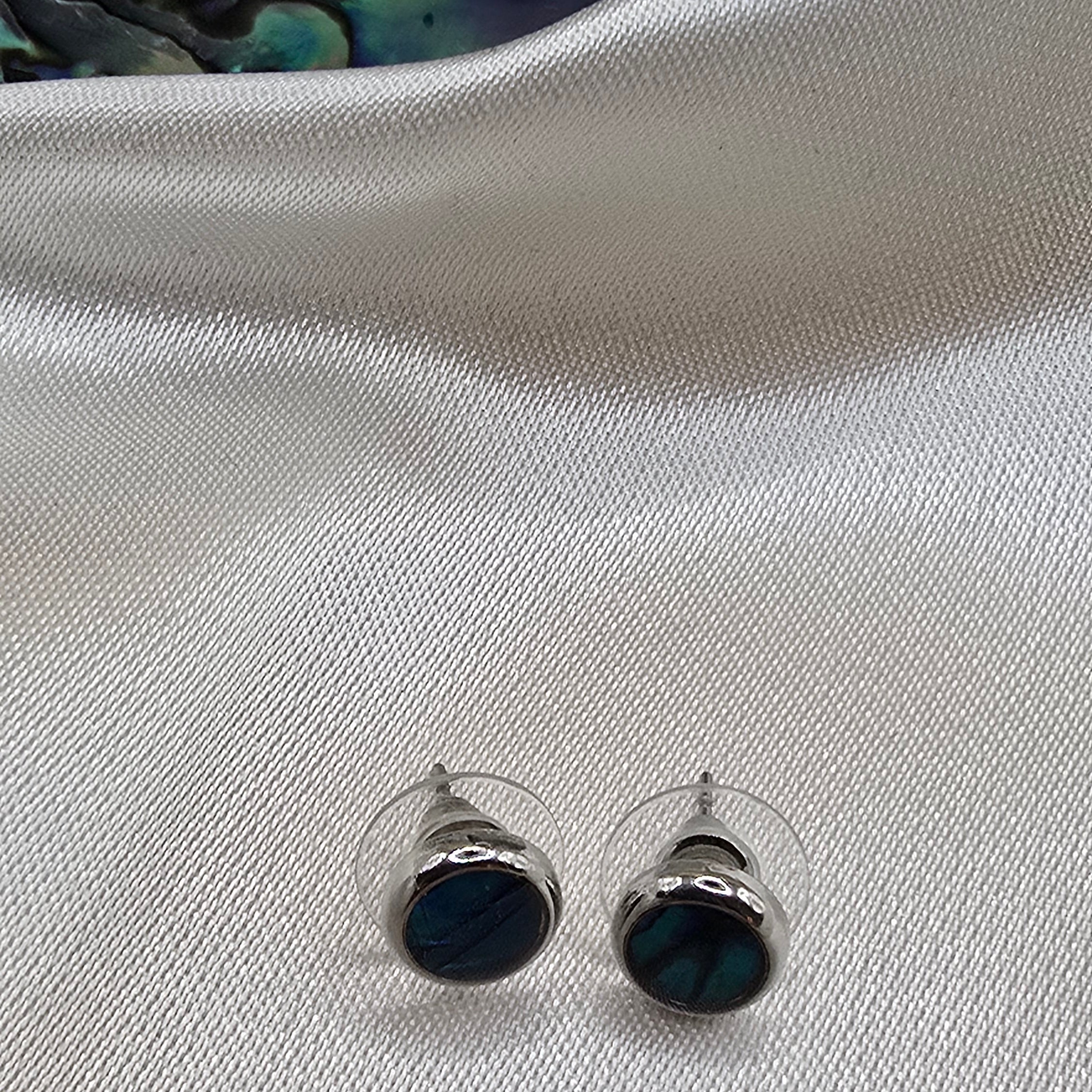 Damen Ohrring Abalone Stecker rund