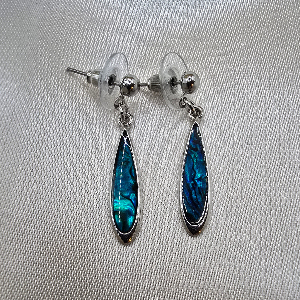 Ohrring Damen Abalonetropfen Metall