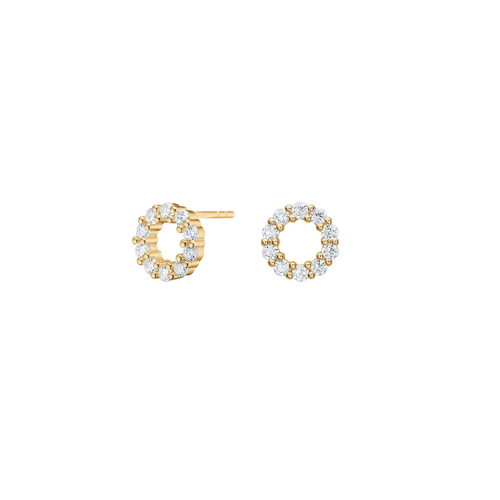 Damen Schmuck-Set Kreis / Cerchi Dorati / 925er Silber 8 K vergoldet / Zirkonia / Serie Obinor