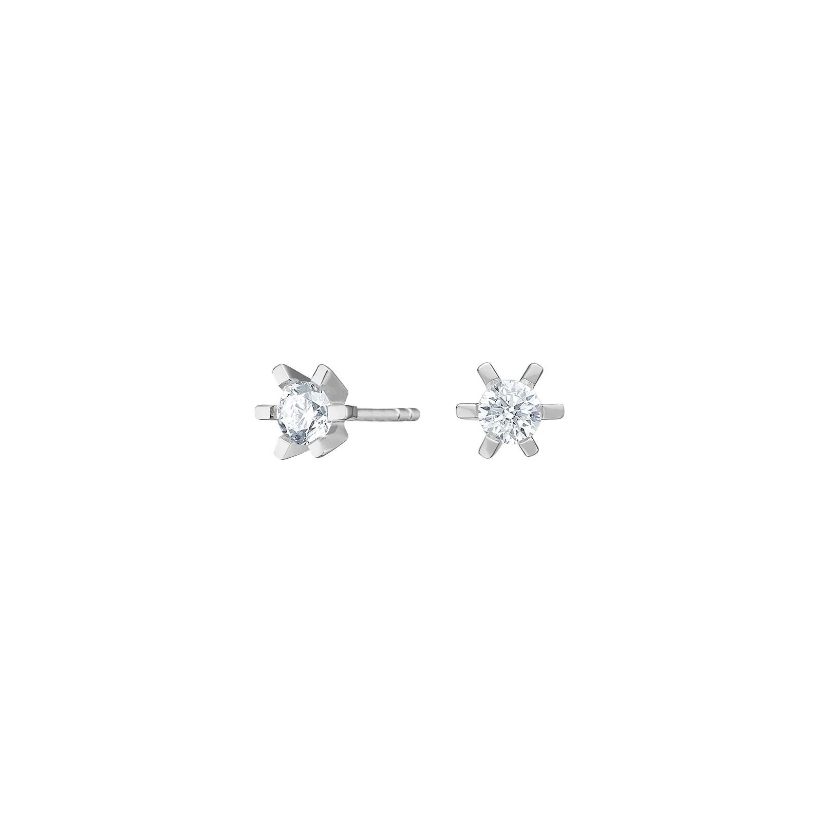 Damen Ohrring / Luce Pura  / 925er Silber / Zirkonia / schlicht + elegant