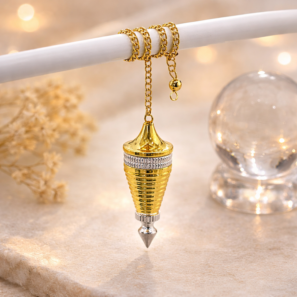 Pendel Stahl Gold_Silber Kegel by DAVUTA