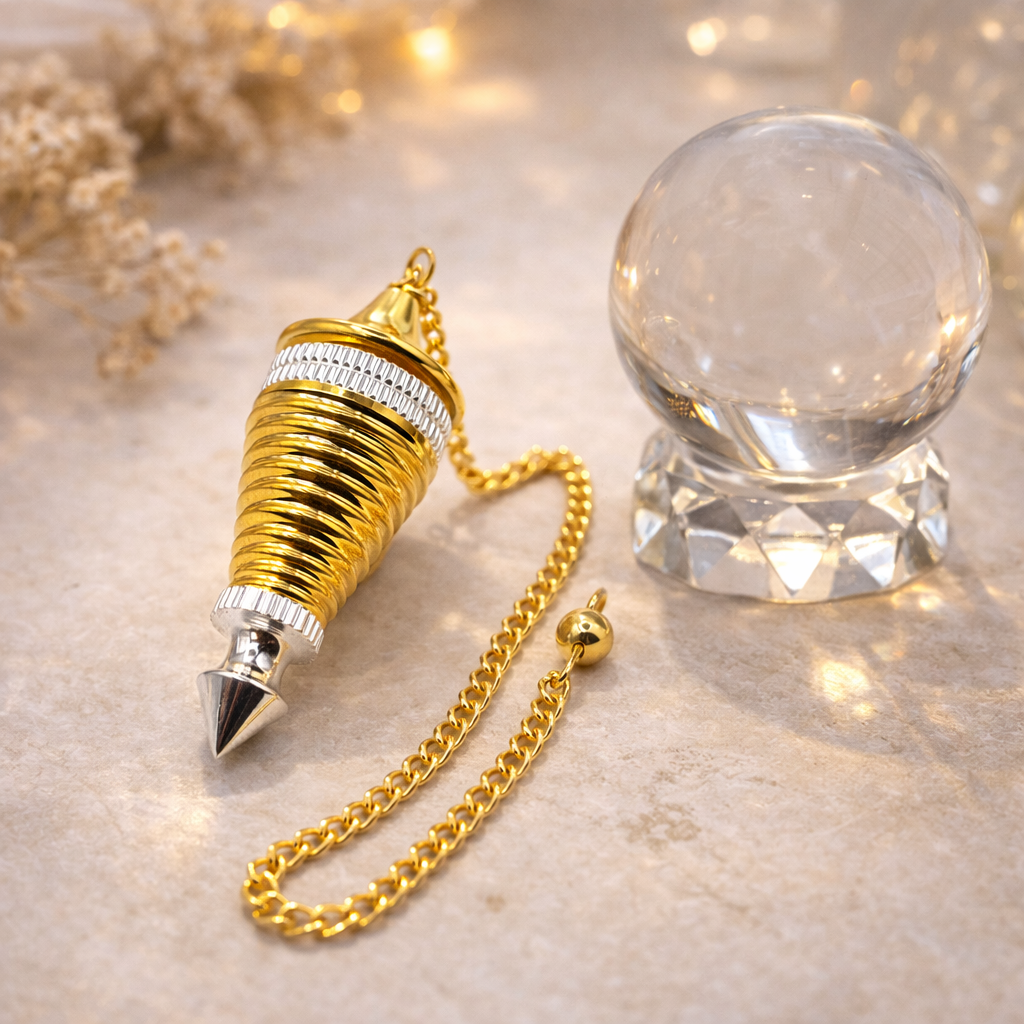 Pendel Stahl Golden_Silber Kegelform by DAVUTA