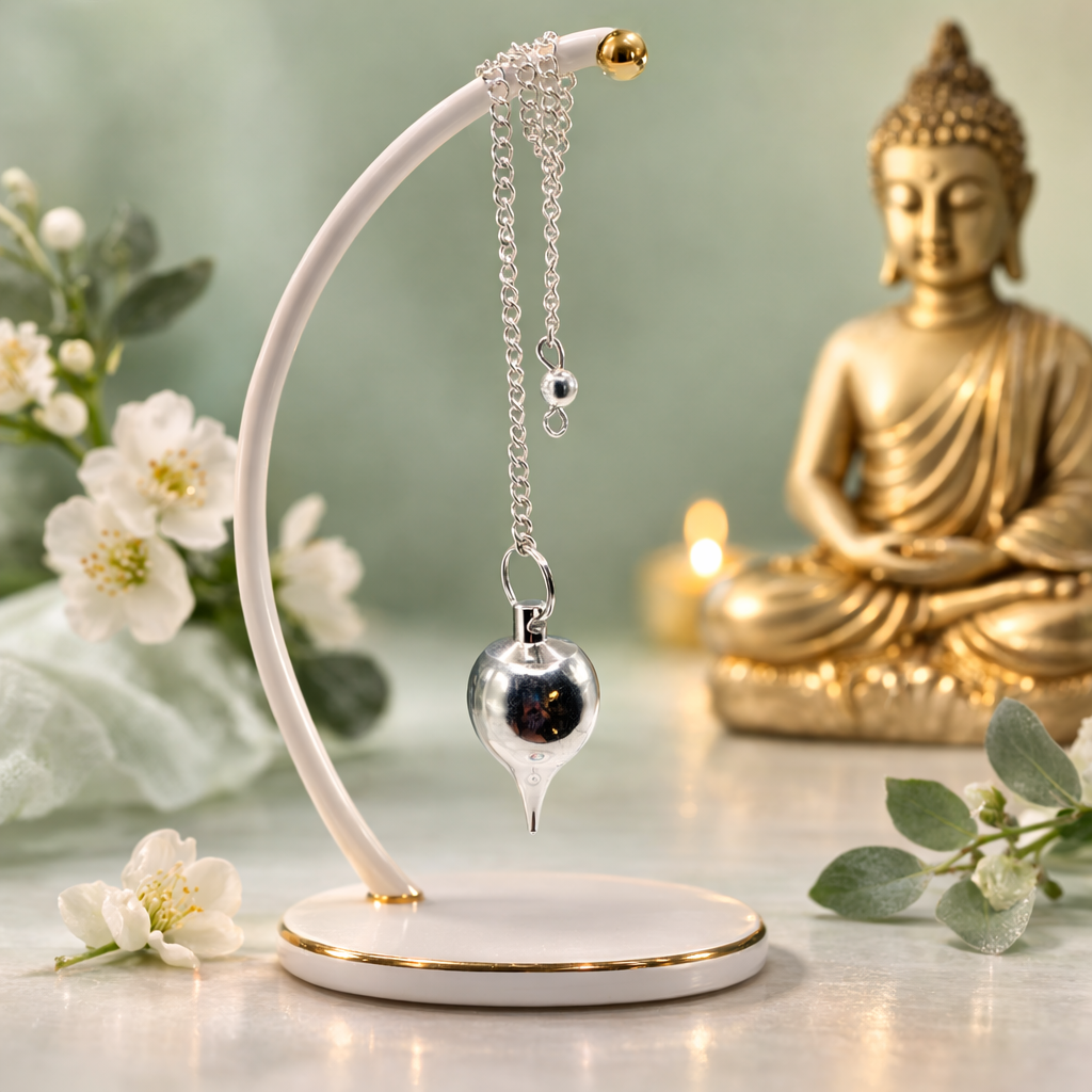 Pendel Stahl No. 2 silberfarben an Ständer by DAVUTA