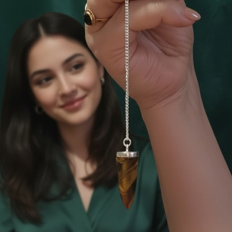 Pendel mit Tigerauge Spitze