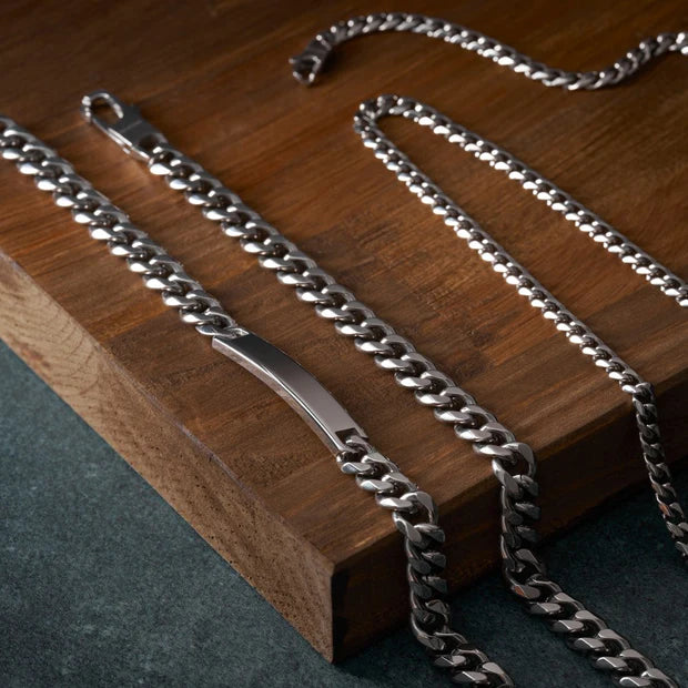 Herren Armband / Catena Forte  / Edelstahl Silber / maskulin + stark