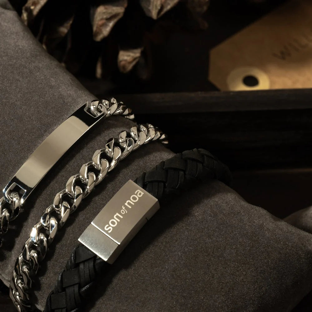 Herren Armband / Catena Forte  / Edelstahl Silber / maskulin + stark