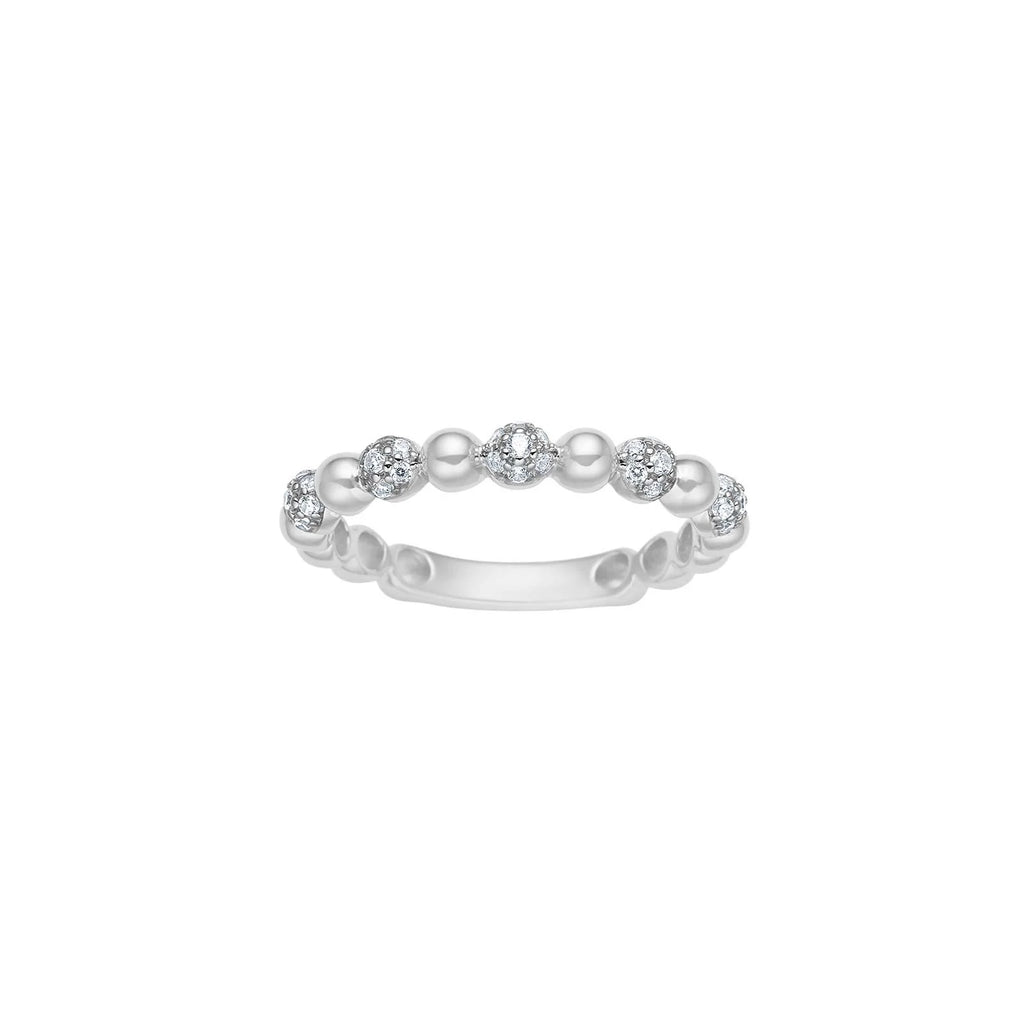 Damen Ring / Sfere di Luce / 925er Silber rhodiniert / Zirkonia / Pennynor