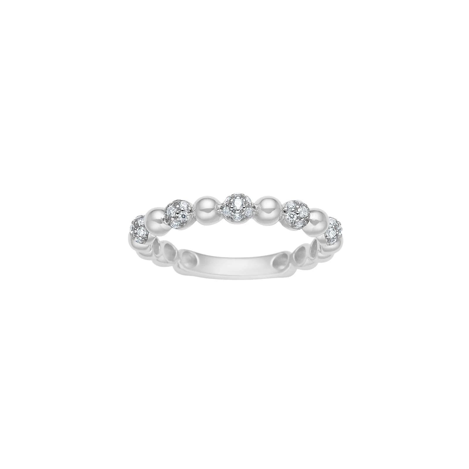 Damen Ring / Sfere di Luce / 925er Silber rhodiniert / Zirkonia / Pennynor
