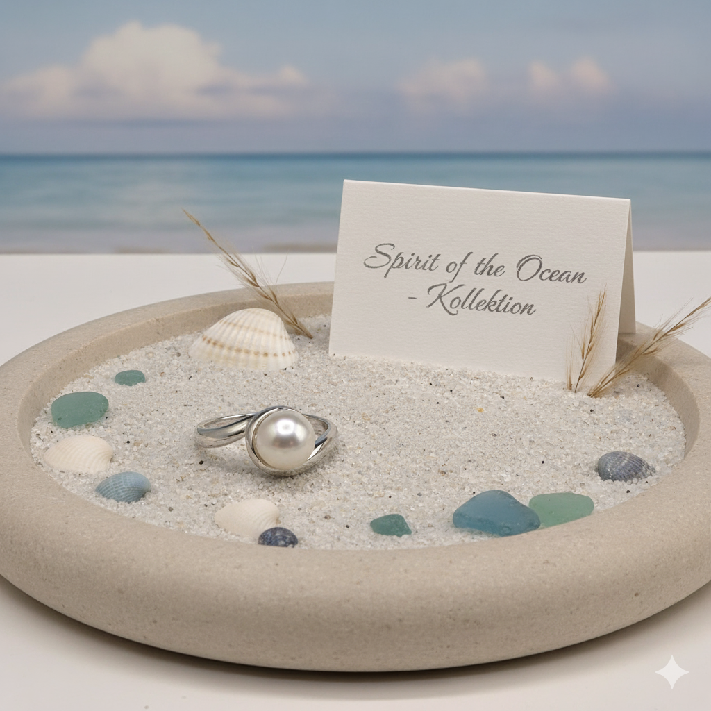 Ring silber Perle Süßwasserzuchtperle weiß