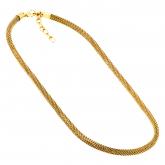 Damen Collier Schlange / Serpente Aurea / Edelstahl vergoldet / schlichte Eleganz