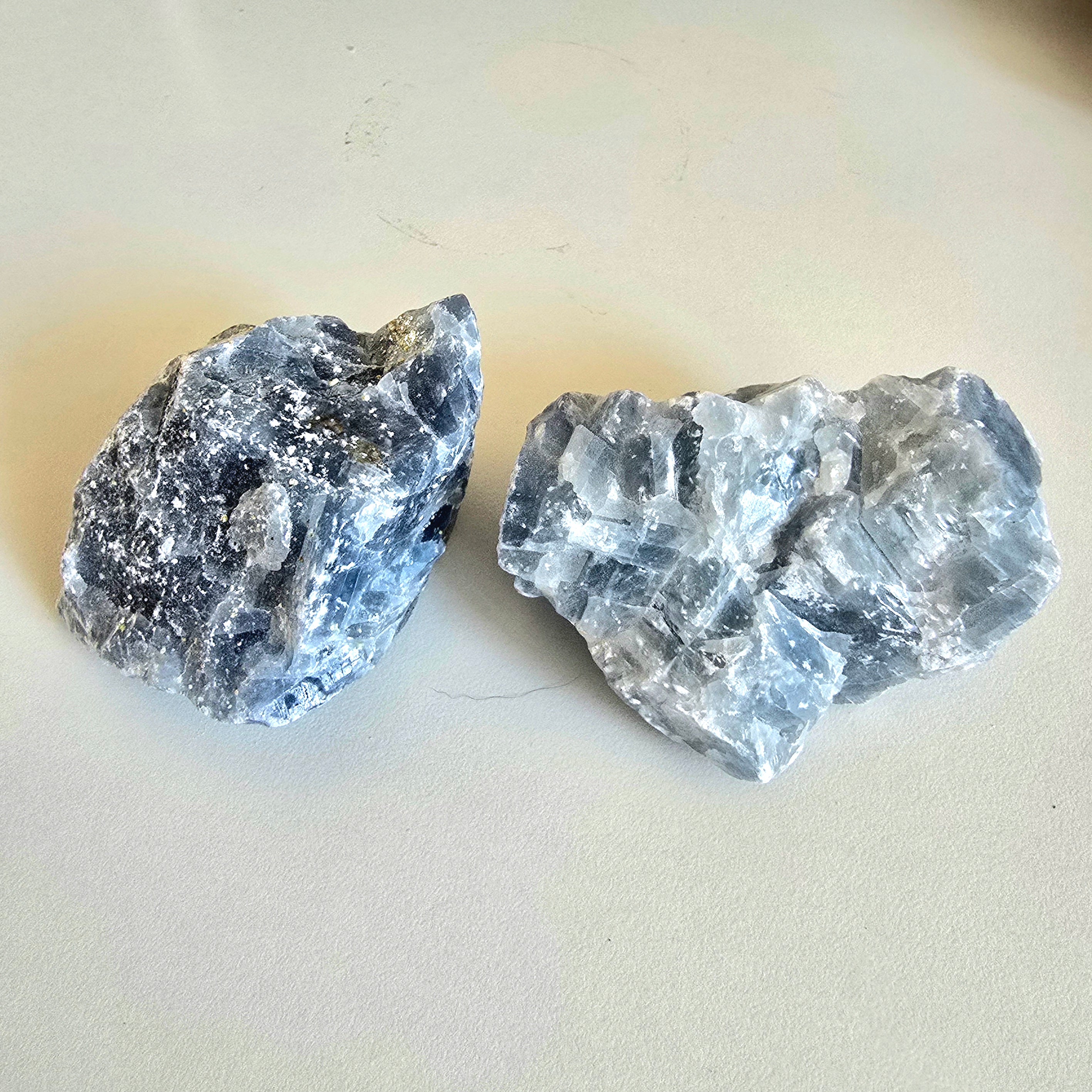 Blauer Calcit Rohstein - Set No. 3