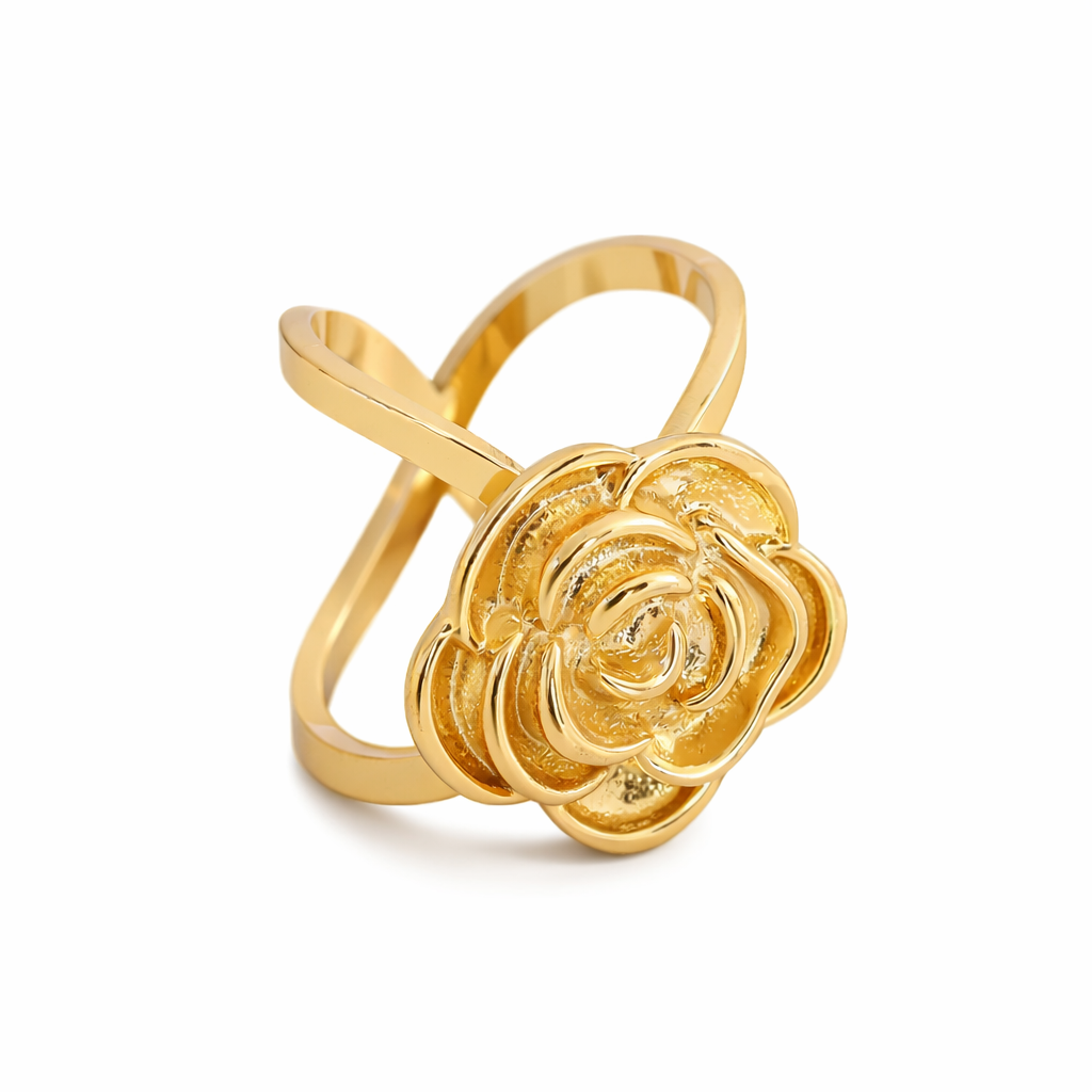 Schalring Rose No. 1 / Rosa Aurea / Edelstahl vergoldet