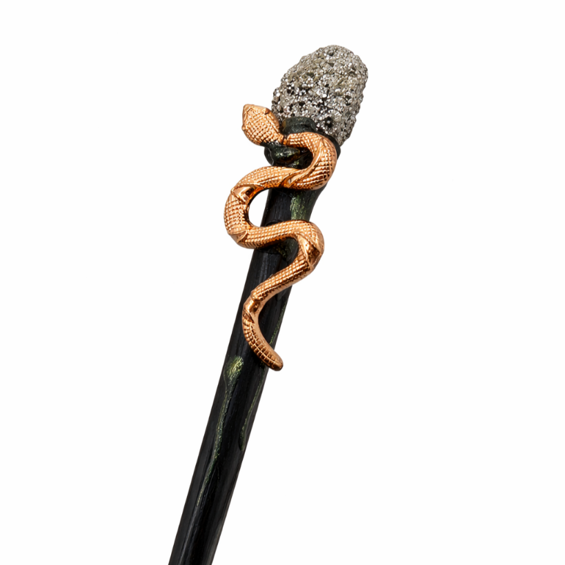 Zauberstab/Ritualstab Pyrit Schlange No. 2