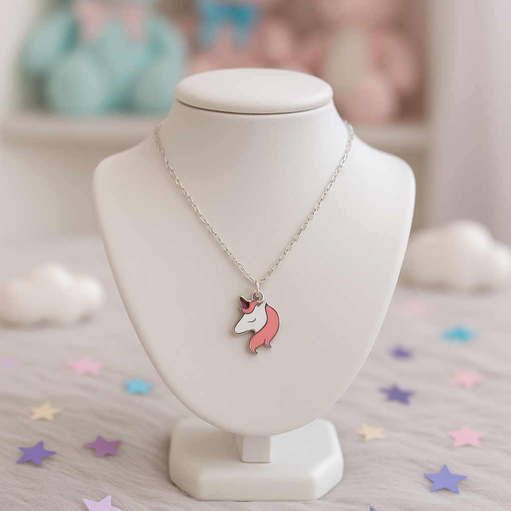 Kinder Kette Einhorn rosa