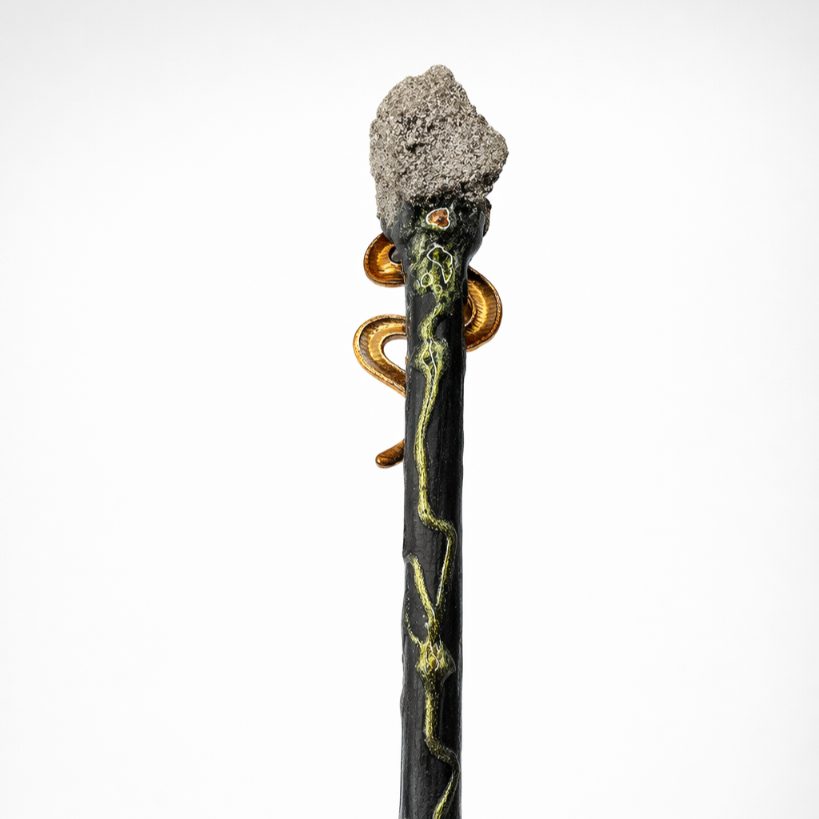 Zauberstab/Ritualstab Pyrit Schlange No. 2