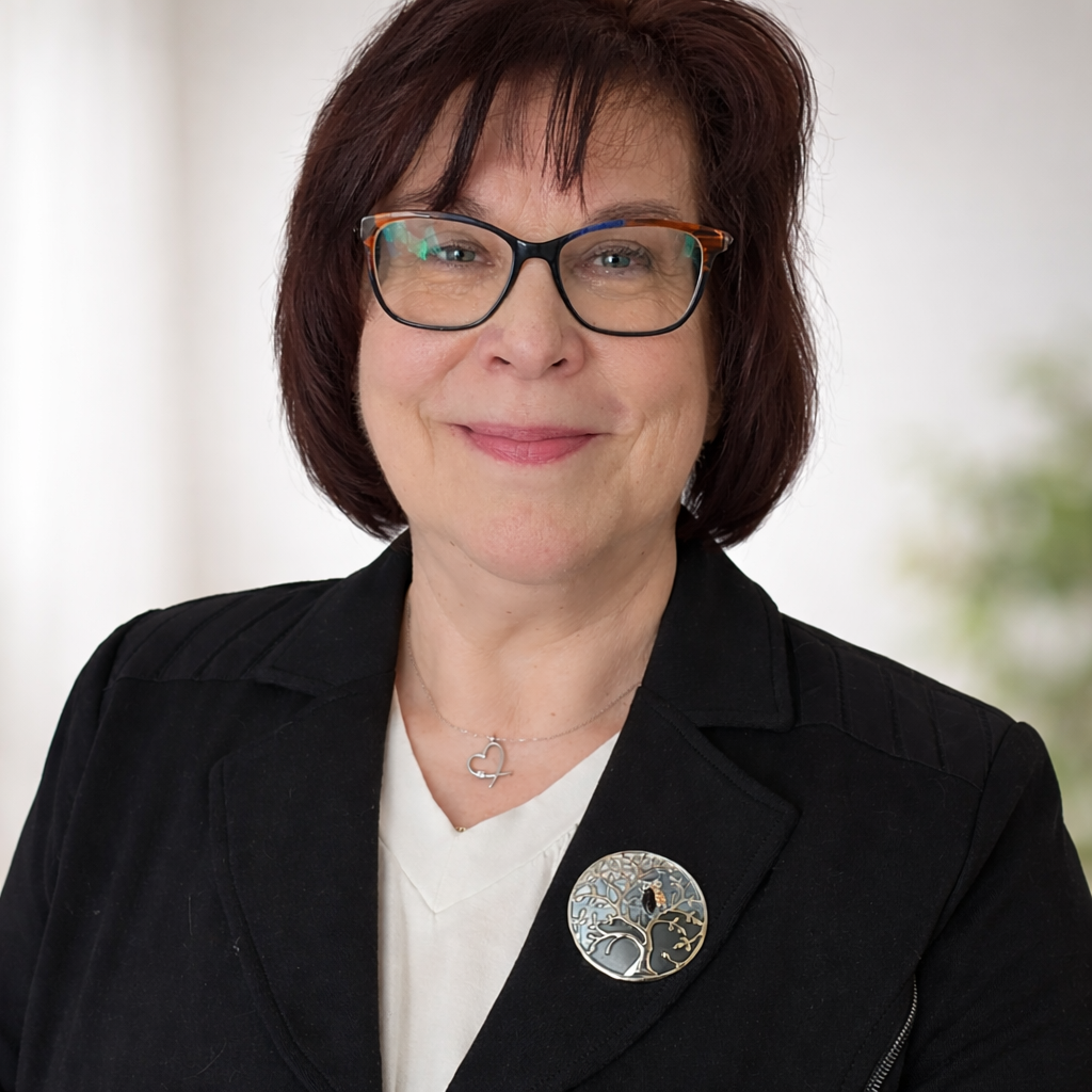 Schal-Magnet-Brosche / Albero della Saggezza / versilbert / Dein Baum