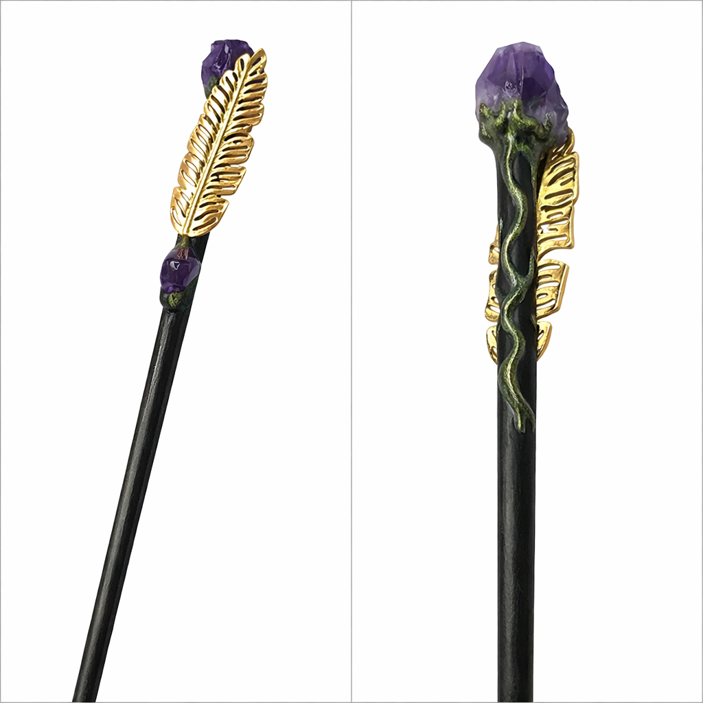 Zauberstab/Ritualstab Amethyst Feder No. 2