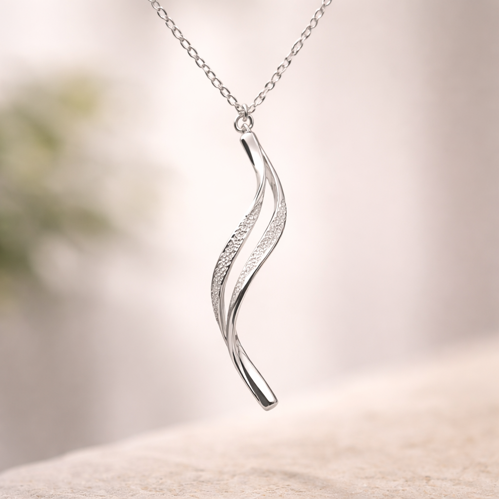 Damen Kette mit Anhänger / Serpentina Argentea  / 925er Silber / edel  + minimalistisch