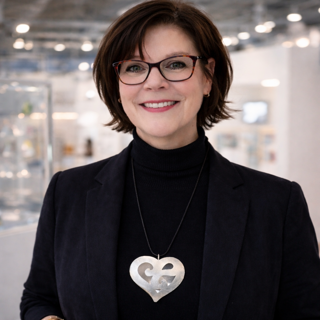 Damen Anhänger Herz mit Band / Cuore Forte / 925er Silber / Statement-Herz kraftvoll  + klar