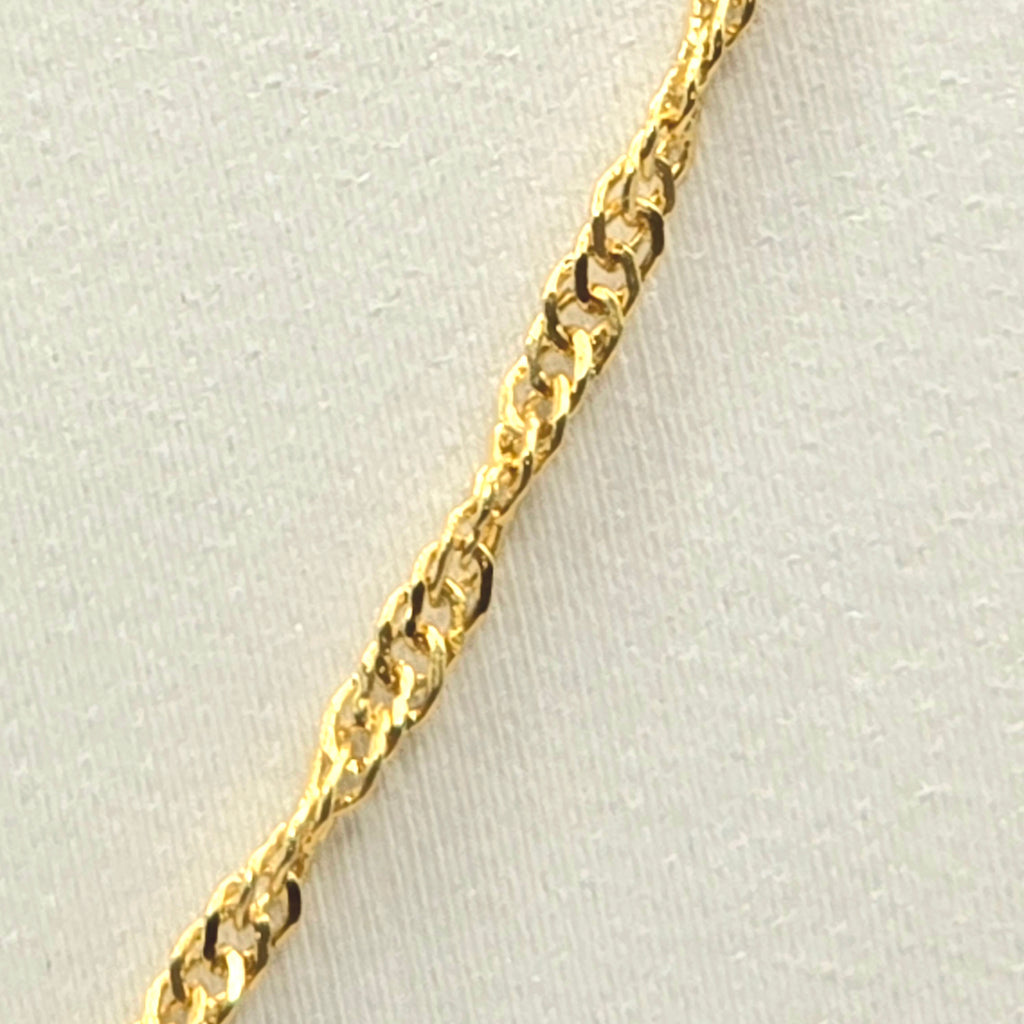 Damen Kette / Onda Dorata / 9 Karat (375) Gold / elegant + filigran