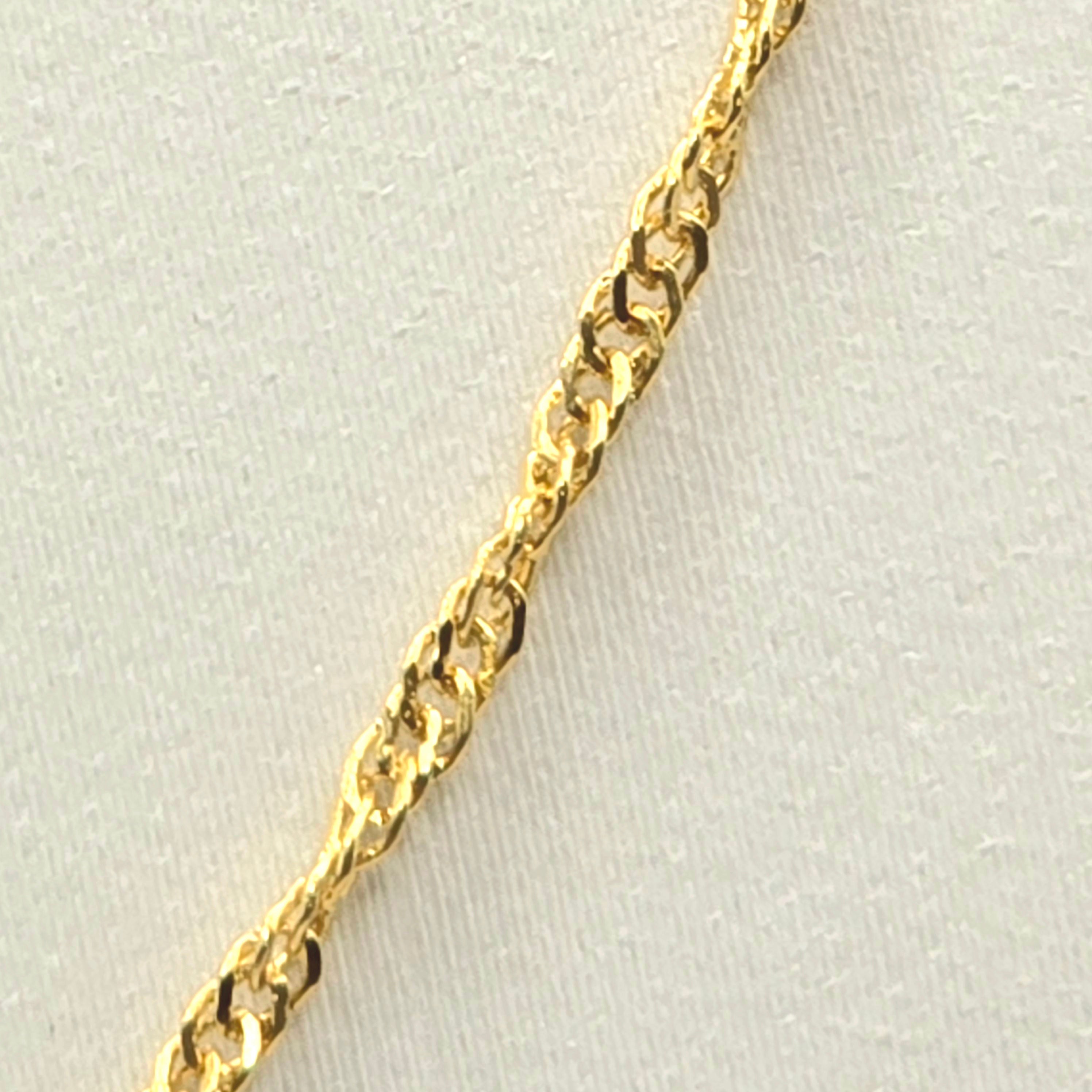 Damen Kette / Onda Dorata / 9 Karat (375) Gold / elegant + filigran