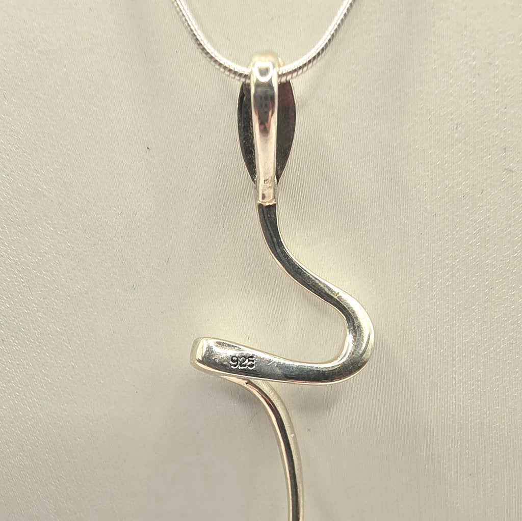 Damen Kette mit Schlange / Serpente d'argento / 925er Silber / Abalone / Statement