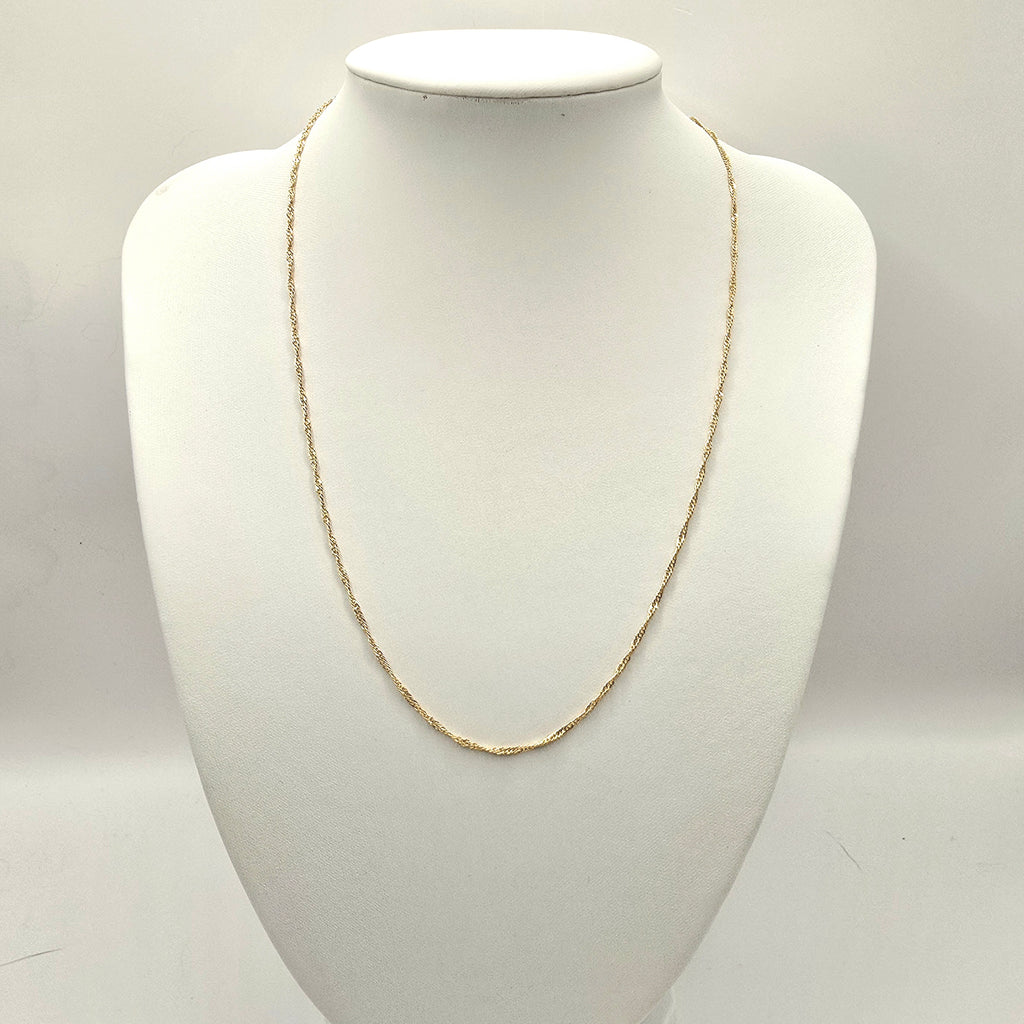 Damen Kette / Onda Dorata / 9 Karat (375) Gold / elegant + filigran