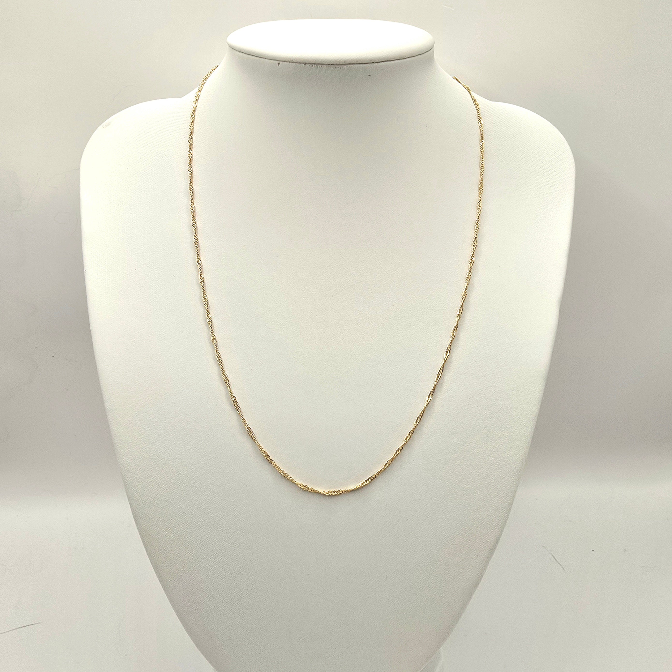 Damen Kette / Onda Dorata / 9 Karat (375) Gold / elegant + filigran